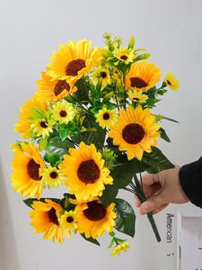 Ramo de Girasoles Secos, Flor Artificial Decorativa, Flor Artificial para Decoración de Sala de Estar, Mueble de TV, Mesa de Comedor - Product Image 6