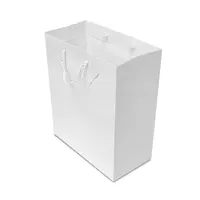Custom Logo Verjaardagsfeestjes Presenteert Zak Gift Wit Papier Boodschappentassen Verpakking Papieren Zakken