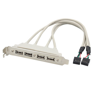 สายเคเบิลทองแดงต่อขยายด้านหลัง 4 พอร์ต USB 2.0 สำหรับการเดินสาย I/O ของแชสซีโดยไม่ต้องใช้ปลั๊ก - Product Image 3