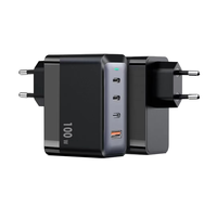 Cargador de Pared Multidispositivo de 100W con Tecnología GaN y Carga Rápida PD para Laptop y Teléfono Móvil
