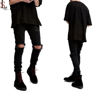 New <b>Black</b> Ripped <b>Jeans</b> <b>Men</b> With Holes Denim Super Skinny Designer Brand Slim Fit <b>Jean</b> Pants Scratched <b>Biker</b> <b>Jeans</b> - Product Image 2