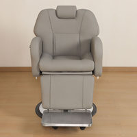 Fauteuil de Barbier Inclinable en Similicuir avec Base Élargie en Acier et Plateforme Repose-Pieds pour Salon, Spa, Coiffure et Thérapie du Cuir Chevelu