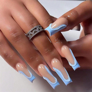 Fournisseur d'<span class=keywords><strong>ongles</strong></span> en gros d'usine chinoise : Faux <span class=keywords><strong>ongles</strong></span> à presser, couvrance totale, courts et moyens, formes amande et carrée, style French - Product Image 5