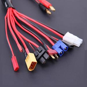 다기능 XT60 Deans TRX 커넥터 4mm 총알 바나나 플러그 RC <span class=keywords><strong>IMAX</strong></span> <span class=keywords><strong>B6</strong></span> 충전기 8-in-1 충전 전원 어댑터 고무 케이블 - Product Image 3