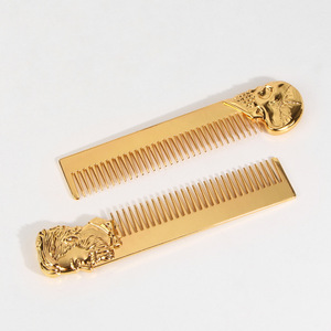 Peignes à moustache de poche en alliage de zinc personnalisés personnalisés <span class=keywords><strong>barbe</strong></span> coiffeur peigne de <span class=keywords><strong>coiffure</strong></span> coiffures - Product Image 2