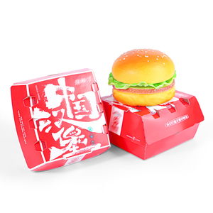 Logo personnalisé à emporter de qualité alimentaire coréen papier Hot Dog à emporter français poulet frit Carton Burger boîte impression - Product Image 2