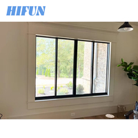 Ventanas de vidrio personalizadas Ventana corredera horizontal de aluminio Rotura térmica Ventana corredera de aluminio Diseño moderno para el hogar