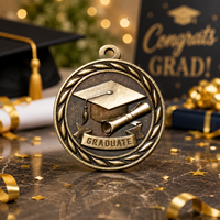 Médaille de remise des diplômes de la maternelle 1. Médaille de récompense en métal personnalisée, mignonne et de style dessin animé, avec ruban, souvenir pour enfants d'âge préscolaire, en gros