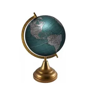 8 Zoll Blue World Map Globe Metallst änder Desktop