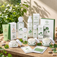 Kit de Soins Visage à la Centella Asiatica Fermentée : Nettoyant Apaisant, Réparateur et Hydratant, Hydrolat, Sérum, Crème et Masque de Boue