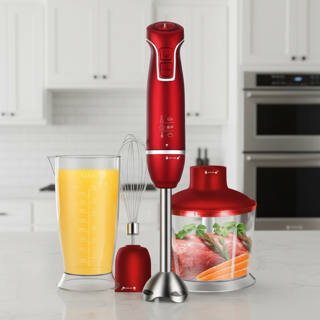 Immersion Hand Blender with Strong Motor, Smooth Speed Control & Anti-Splash , Easy to Clean and Store, Essential Kitchen Tool