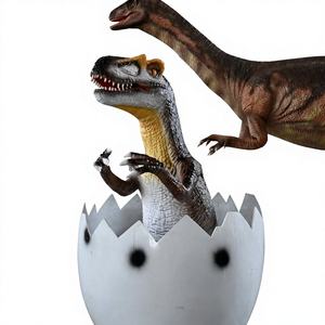 Modèle de dinosaure bébé animatronique en résine Gecai, sorti de son œuf, avec son réaliste et personnalisable - Product Image 1