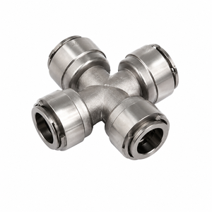 Raccord croisé 4 voies personnalisable YOD en acier inoxydable SUS 304/316L, connecteur rapide pour système de fluide, pièces et raccords pour filtre à eau RO - Product Image 1