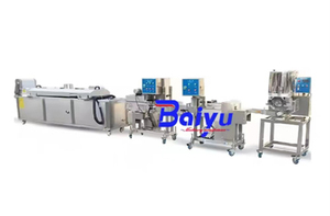 Ligne de production de nourriture frite multifonctionnelle Baiyu pour les galettes de hamburgers, les croquettes et le poulet frit - Product Image 2