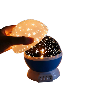 Rechargeable LED Warm 2700K Mini Modern ABS Night Decor <strong>Light</strong> <strong>Table</strong> Lamp Stars Moon Projection Timer Function Manual Button - Product Image 1