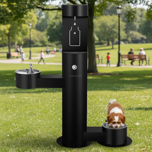 ตู้กดน้ำดื่มสแตนเลส 304 SS สำหรับกลางแจ้ง แบบตั้งพื้น ให้ความร้อนได้ เหมาะสำหรับใช้ในที่สาธารณะและเป็นที่ให้น้ำสัตว์เลี้ยง - Product Image 2