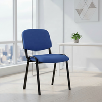 Chaise Moderne Populaire en Tissu Confortable avec Fonction Rafraîchissante, Design Empilable, Base en Métal Noir pour Hôtels, Écoles et Visiteurs