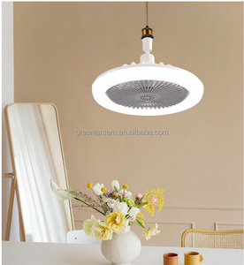 Luz de techo led regulable inteligente con ventilador y mando a distancia, Bombilla E27 para sala de estar y baño, AC220V - Product Image 2