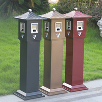 Poubelle en acier inoxydable d'extérieur, cendrier à cigarettes, poubelle pour jardin, cendrier sur pied pour rue