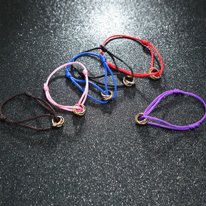 SC Tối Giản Có Thể Điều Chỉnh Đầy Màu Sắc Duy Nhất Chuỗi Vài Vòng Đeo Tay Thời Trang Thép Không Gỉ May Mắn Tricolor Tri Vòng Đeo Tay Phụ Nữ - Product Image 6