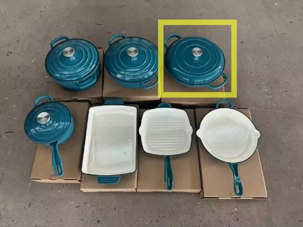 Marmite à fruits de mer 30 cm, couleur turquoise