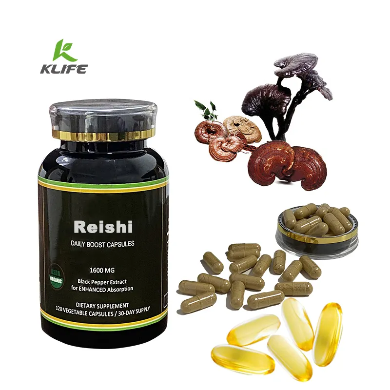 Wholesale Organic Reishi Mushroom Extract Powder Reishi Mushroom capsules