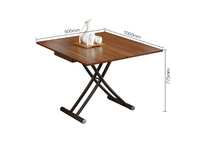 Table à manger en bois au design moderne, meuble convertible et extensible, peu encombrant, table basse, idéal pour une salle à manger