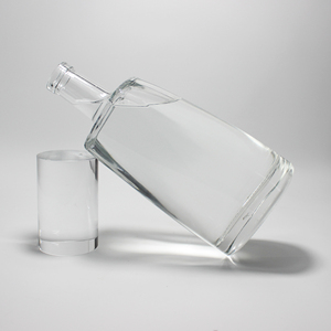 Bouteille en verre populaire et exclusive de 1000 ml, personnalisée, plate, en verre super flint, pour vodka, spiritueux, tequila, liqueur, <span class=keywords><strong>whisky</strong></span>, avec bouchon - Product Image 4