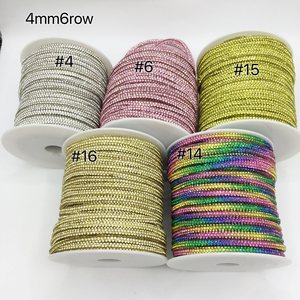 4Mm 6 Hàng Bling Bling Dây Cắt Dây Pha Lê Rhinestone Ống Sợi Dây Thừng Cho Trang Trí DIY Rhinestone Dây Quần Áo Mũ Giày - Product Image 1