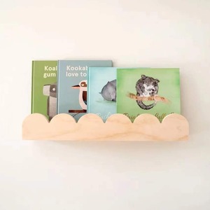 <b>Wall</b> <b>Mounted</b> Storage <b>Shelf</b> For Children's Room Solid Wood Floating Rack Rectangle Shape Screw Embedded Installation - Product Image 2