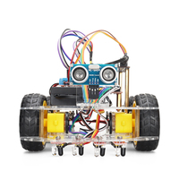 Tscinbuny cuatro vías de seguimiento evitación de obstáculos BLE coche robótico Kit de arranque para niños para Arduino programación coche robótico