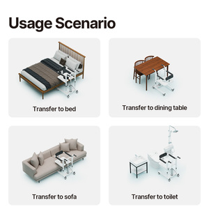 Fauteuil roulant multifonctionnel hydraulique mobile pour transfert auxiliaire aux personnes âgées, avec assise en ABS pour toilettes, capacité 120 kg - Product Image 6