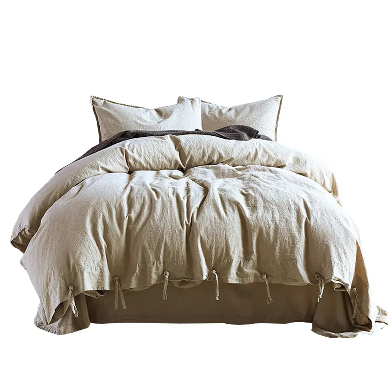 गर्म बिक्री प्राकृतिक फाइबर कपड़े बिस्तर पर चादर चादरें लक्जरी कस्टम बिस्तर सेट सुपर राजा आकार duvet कवर