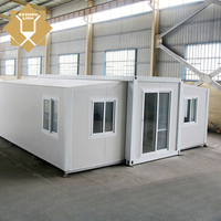 Villa conteneur modulaire extensible en acier préfabriqué, portable, mobile, à énergie solaire, design moderne, pour maison, bureau ou hôtel