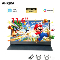 Nuevo Monitor Portátil OEM/ODM TN LCD de 11.6 Pulgadas con Ángulo de Visión Completo HD 60Hz y Altavoces Integrados para Laptop, PS4, PS5, Switch
