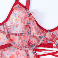 Robe moulante en tissu élastique Ruiyi avec bretelles imprimées plissées et bretelles croisées à nouer pour femmes