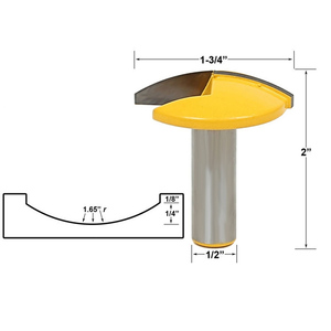 1-3/4-Inch Radius Horizontal Crown Router Bit Woodwork <b>Milling</b> <b>Cutter</b> Tool - Product Image 3