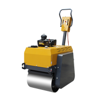 Compacteur à tambours tandem hydraulique industriel avec moteur diesel, rouleau compresseur routier