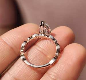 Anillo de Compromiso de Moissanita de Alta Calidad con Corte de Pera de 1 Quilate, Sin Níquel, Sin Plomo, Engaste Pavé en Oro Rosa, VVS Incoloro, Certificado IGI - Product Image 4