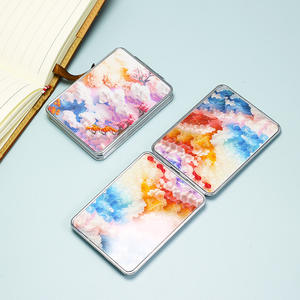 Espejo de maquillaje compacto de viaje de doble cara portátil con logotipo personalizado aumento 1X/<span class=keywords><strong>2x</strong></span> espejos cosméticos de cuero PU de bolsillo para niñas - Product Image 2