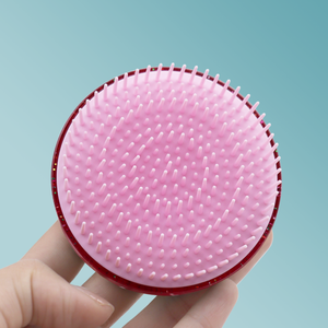 Brosse de Massage pour shampooing à <span class=keywords><strong>cheveux</strong></span> écologique avec Logo personnalisé, brosse de soins du cuir chevelu en Silicone souple - Product Image 3