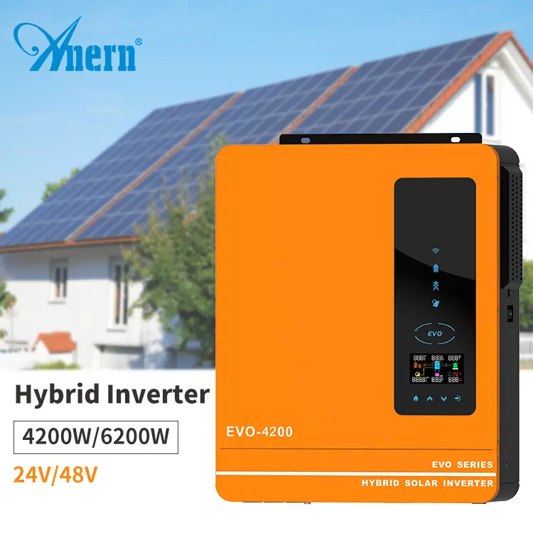 Anern hybrid 24v 48v 4.2 kw 5 kw solar inverter for home