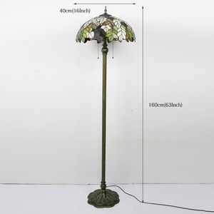 Lámpara de Pie Tiffany LongHuiJing de 16 Pulgadas con Diseño de Hoja de Arce, Vidrio Teñido Multicolor, Base de Resina, Pantalla LED, E27 - Product Image 6
