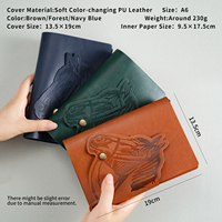 6 Ring A6 Binder mit Pferde motiv, nachfüll bares Tagebuch aus PU-Leder, hochwertiges Softcover-Binder-Notizbuch