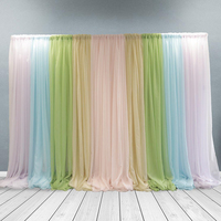 Kit de support de toile de fond réglable robuste 10x20 pieds avec barres transversales doubles pour décoration de mariage
