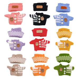Vente en gros d'usine Mini jouet en peluche mignon de dessin animé 17 cm Poupée en coton Ensemble de vêtements et d'accessoires - Product Image 4