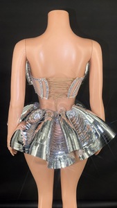 Costume <span class=keywords><strong>de</strong></span> scène pour groupe <span class=keywords><strong>de</strong></span> filles, fille masquée avec paillettes dorées, sens mécanique, robe <span class=keywords><strong>de</strong></span> fête d'anniversaire, robe <span class=keywords><strong>de</strong></span> studio photo, jupe - Product Image 4