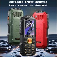 Teléfono Móvil Resistente Q7 GSM 2G con Batería Grande, Doble Linterna, Pantalla HD de 1.77 Pulgadas, Doble SIM, Botones Grandes, Teléfono Celular Económico para Personas Mayores