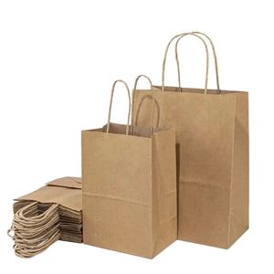 Custom Recycled Kraft Paper Bags with Twisted Handle for Glasses and <b>Watches</b> for Retail Shopping - Product Image 1