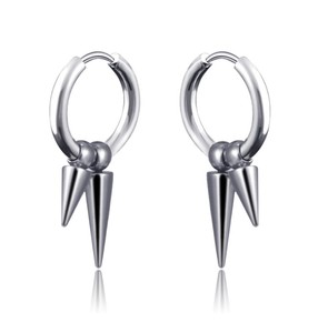 Pendientes de hombre de moda borla negra pendientes de acero inoxidable <span class=keywords><strong>2023</strong></span> - Product Image 2